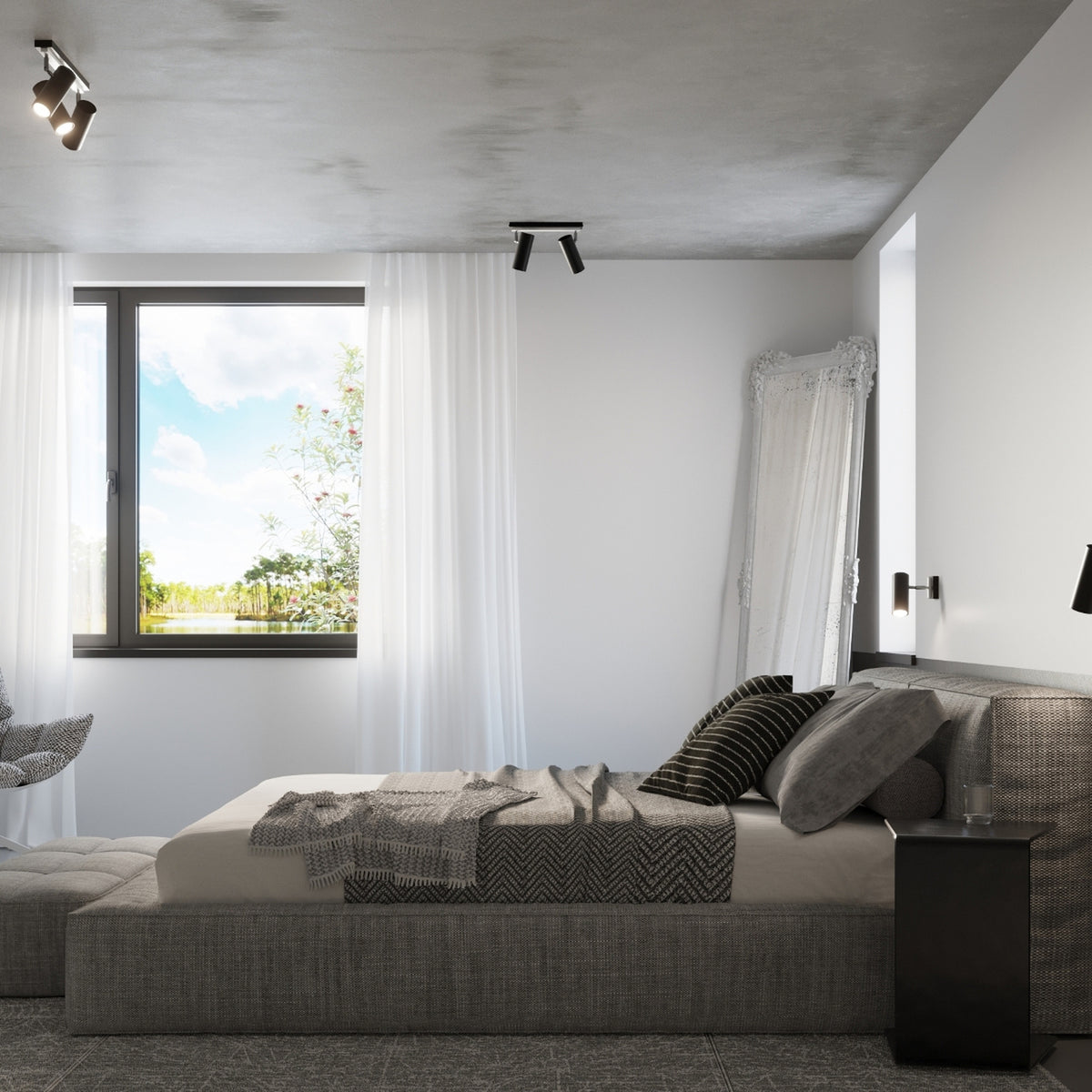 Ceiling lamp DIREZIONE 3 black