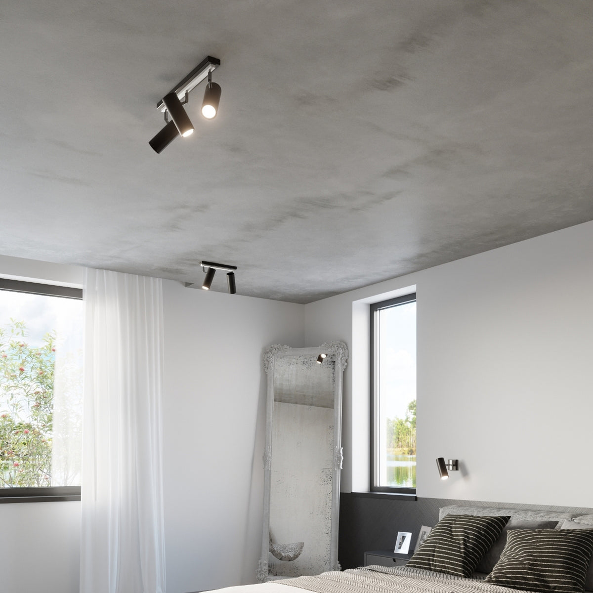 Ceiling lamp DIREZIONE 3 black