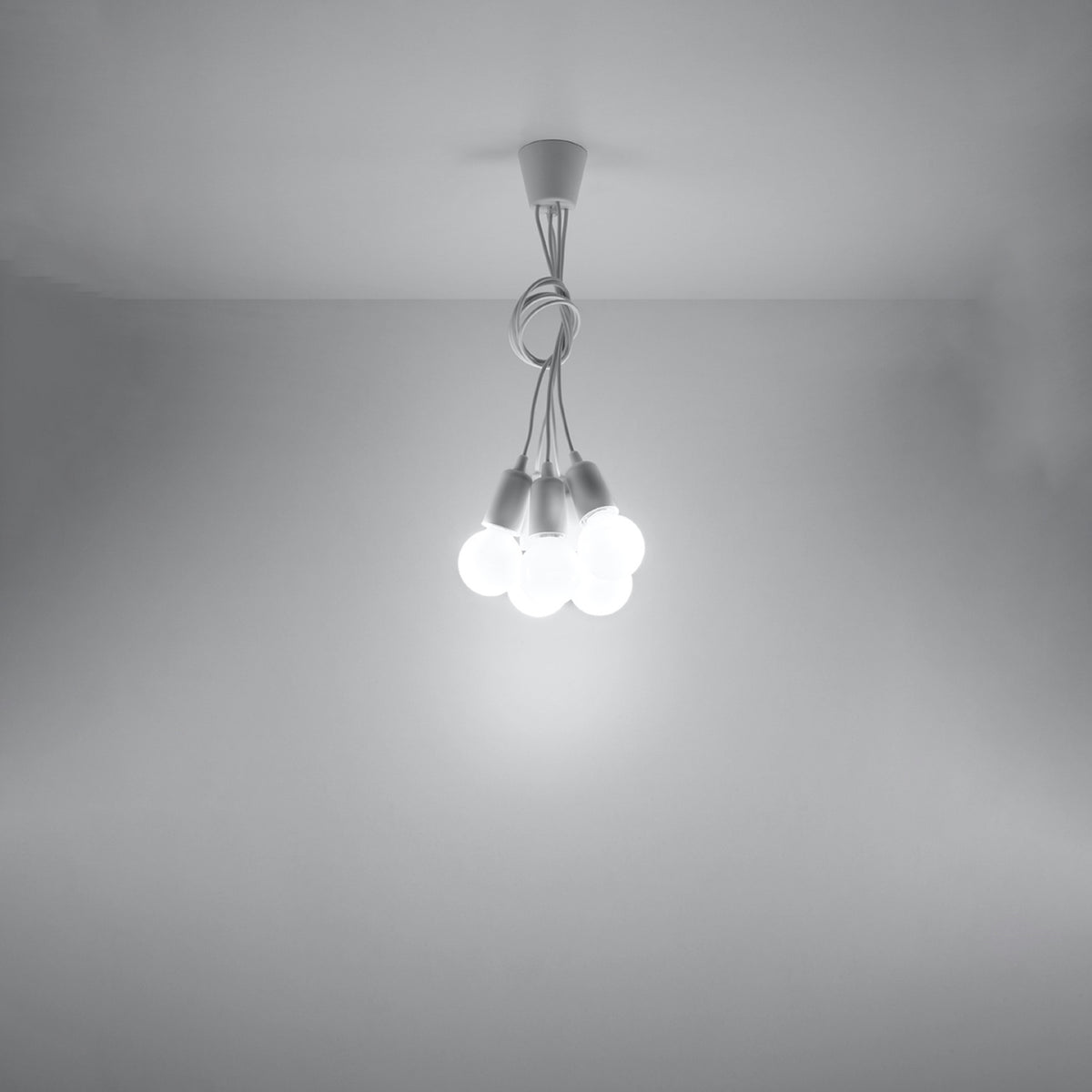 Pendant lamp DIEGO 5 white