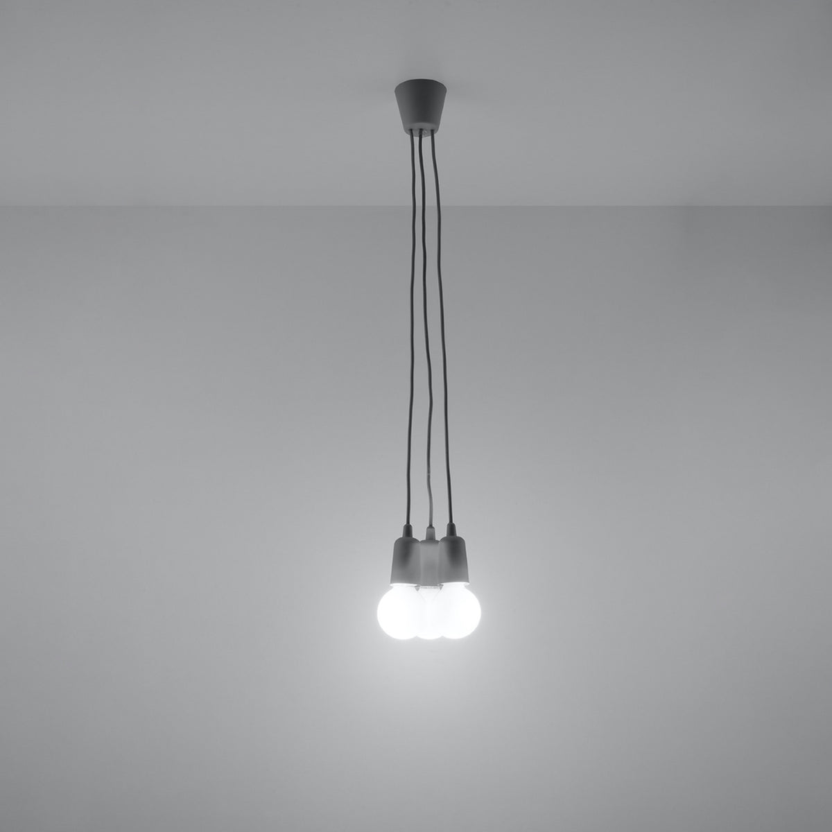 Pendant lamp DIEGO 3 grey