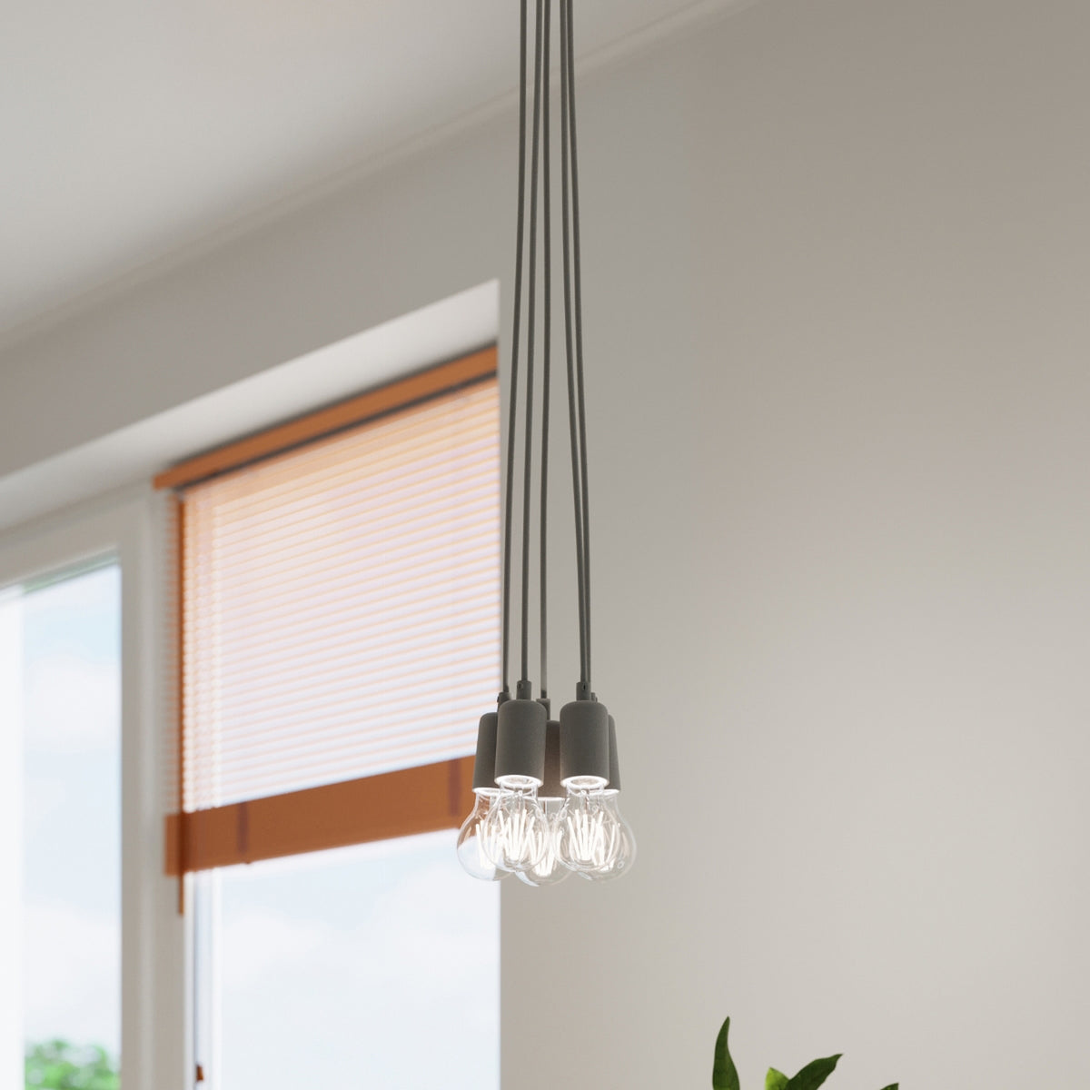 Pendant lamp DIEGO 5 grey