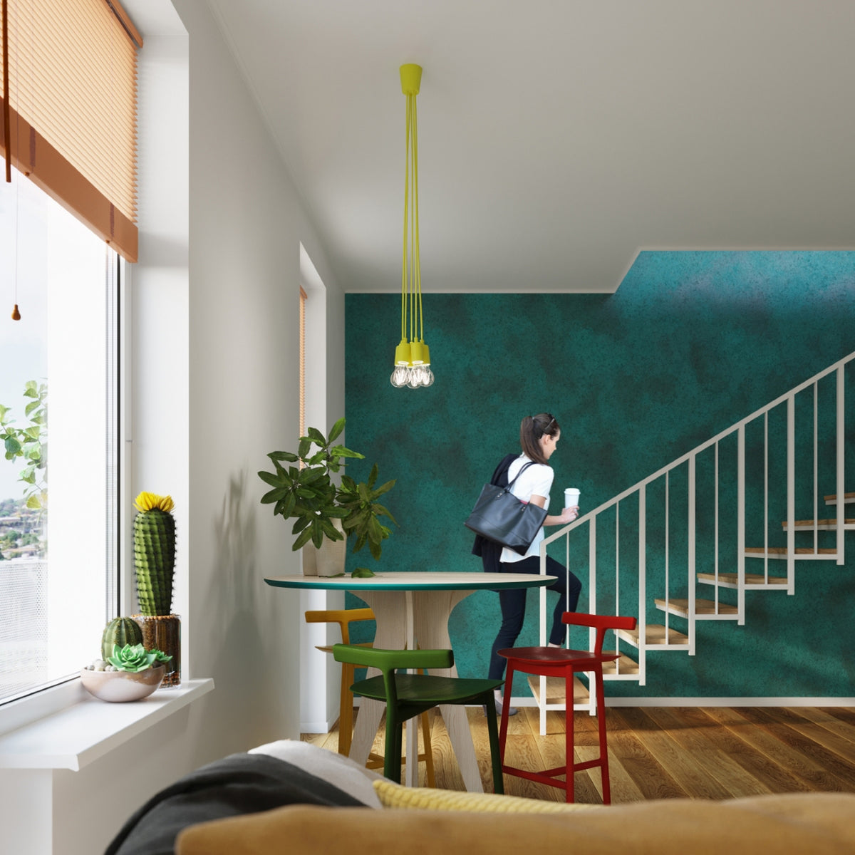 Pendant lamp DIEGO 3 yellow