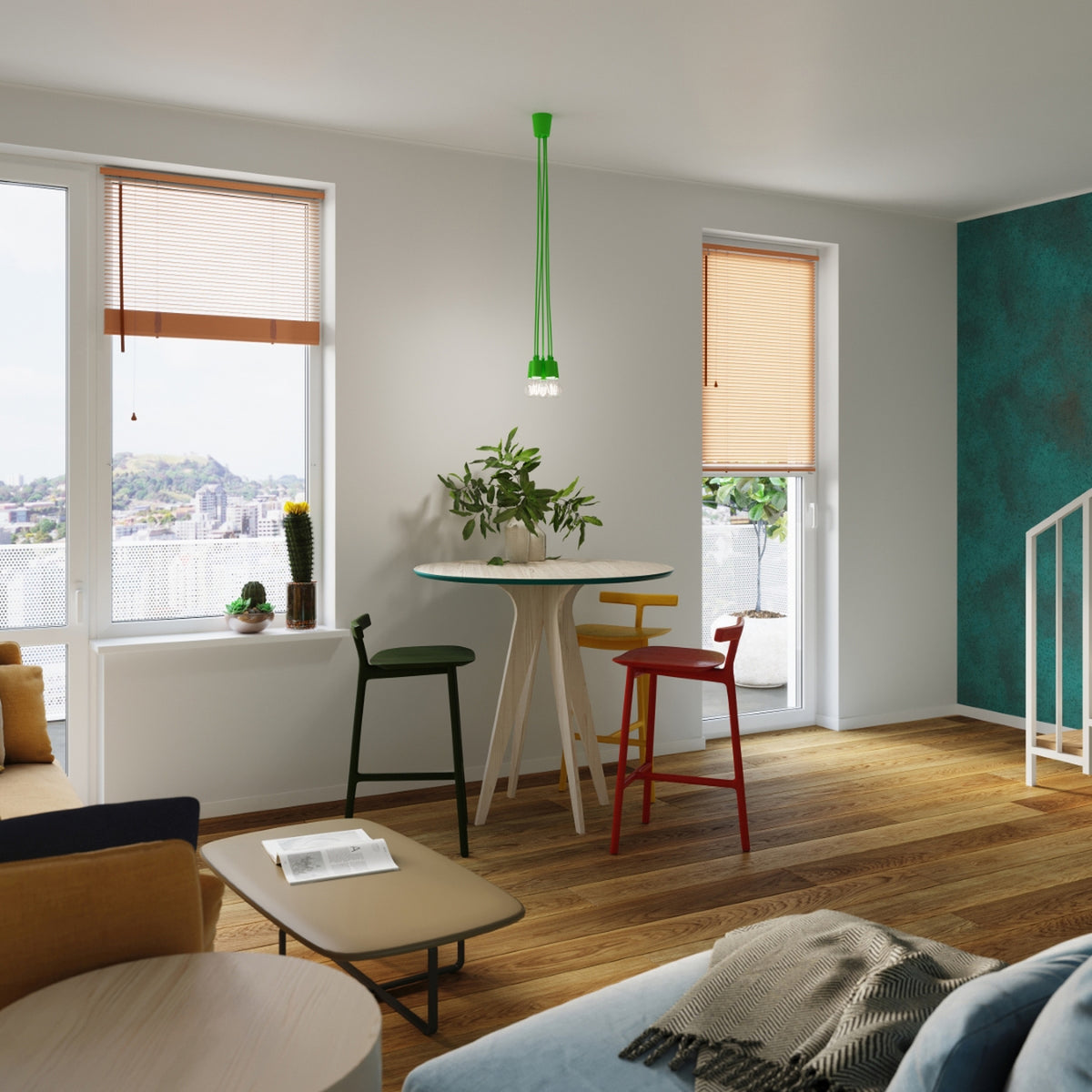 Pendant lamp DIEGO 1 green
