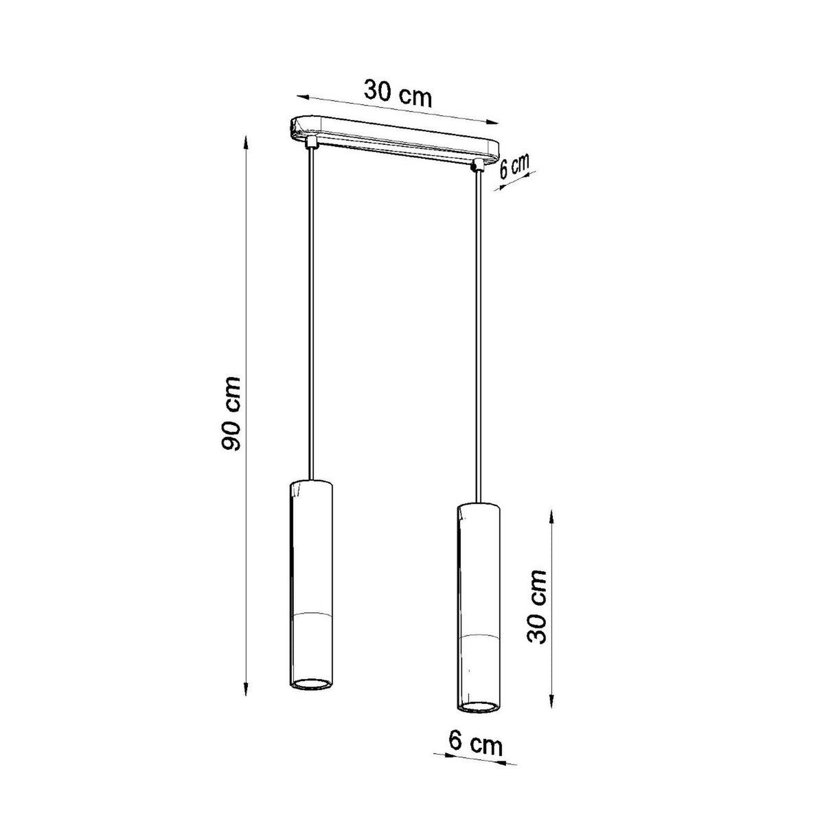 Pendant lamp PABLO 2 white