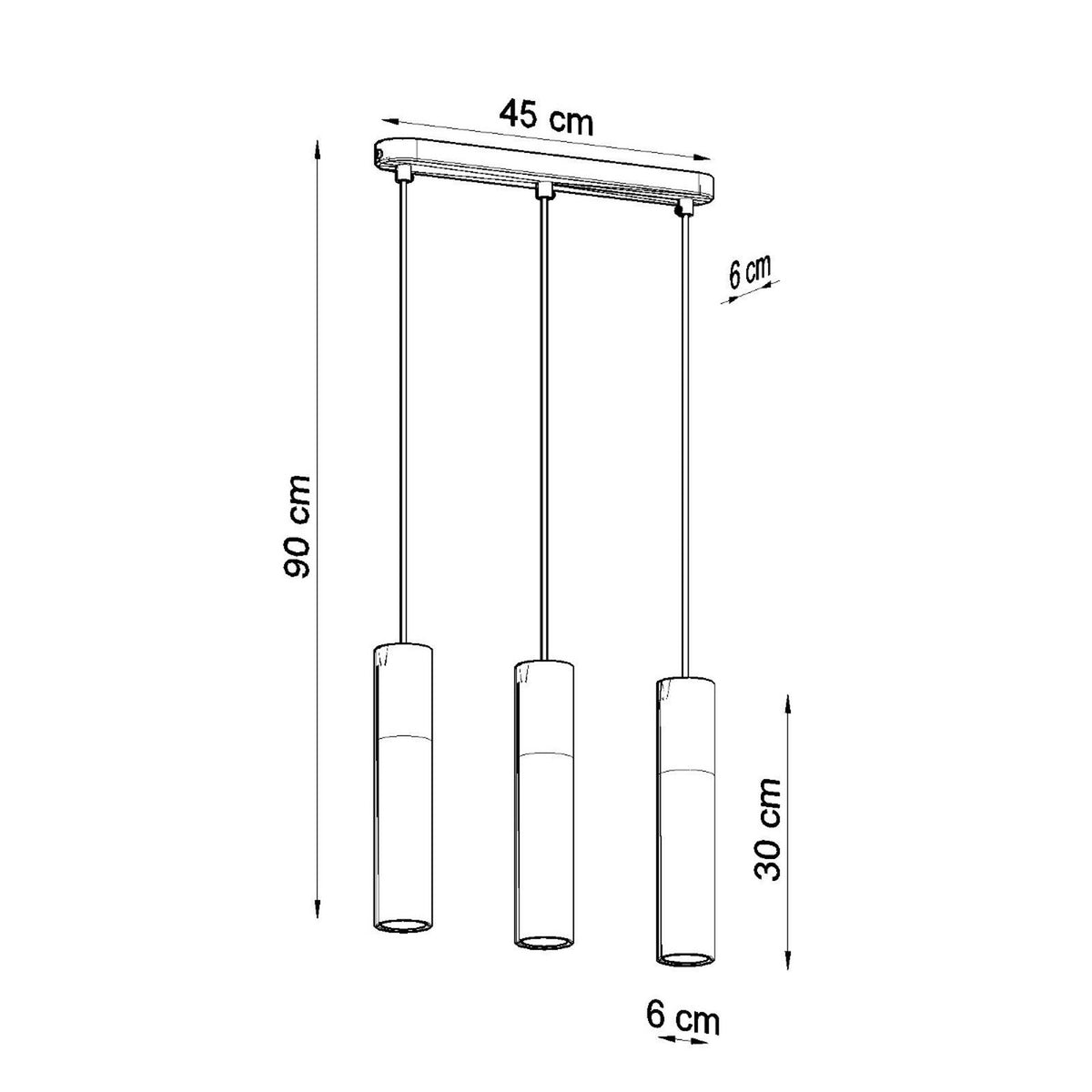 Pendant lamp PABLO 3 white