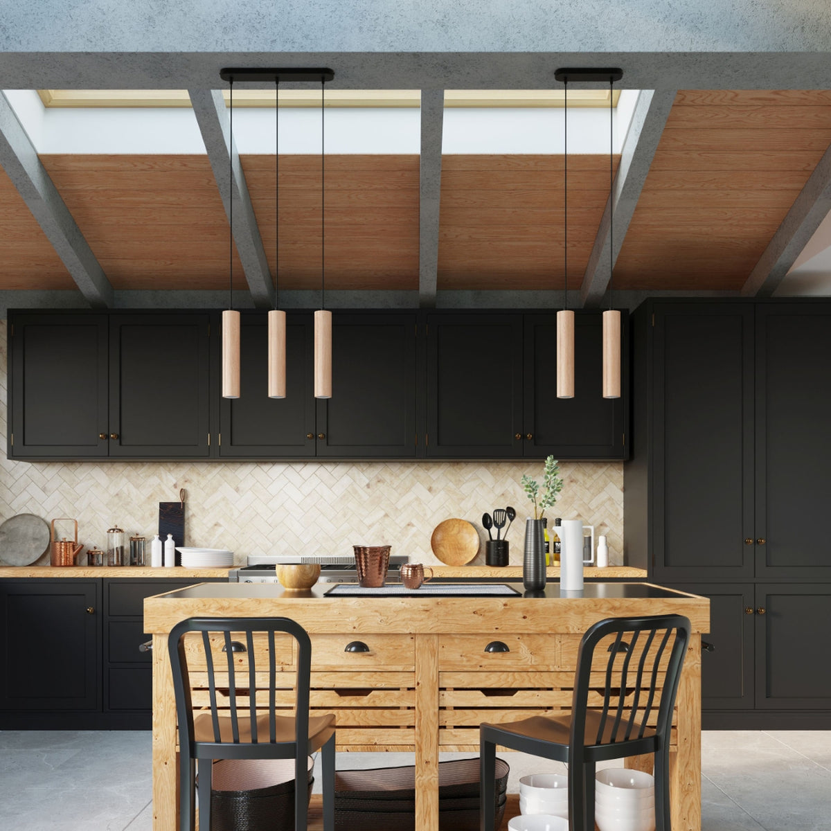 Pendant lamp LINO wood