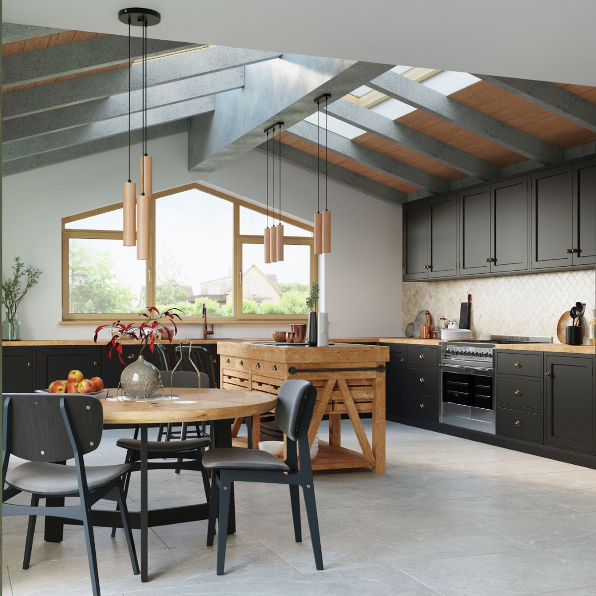Pendant lamp LINO wood