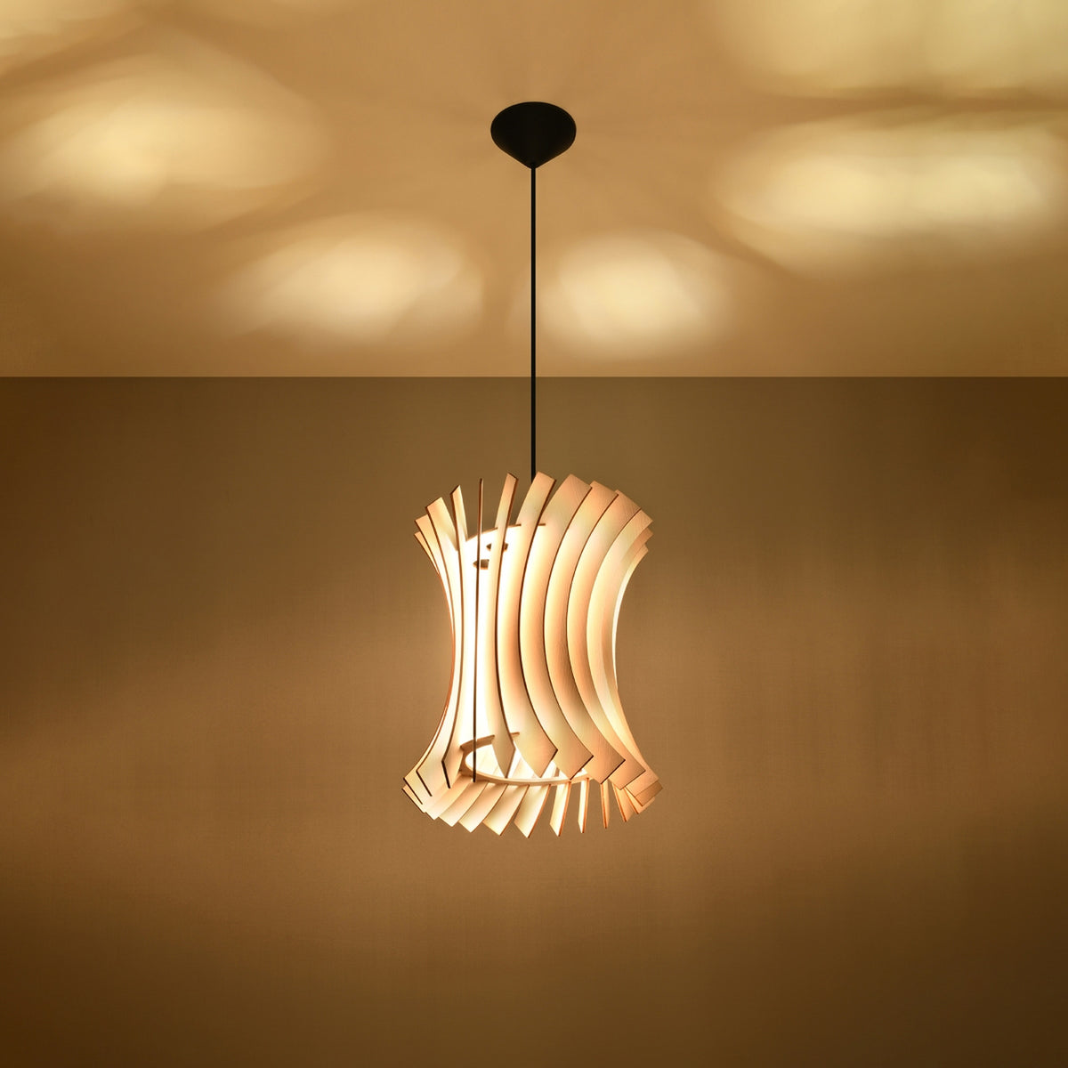 Pendant lamp ORIANA wood