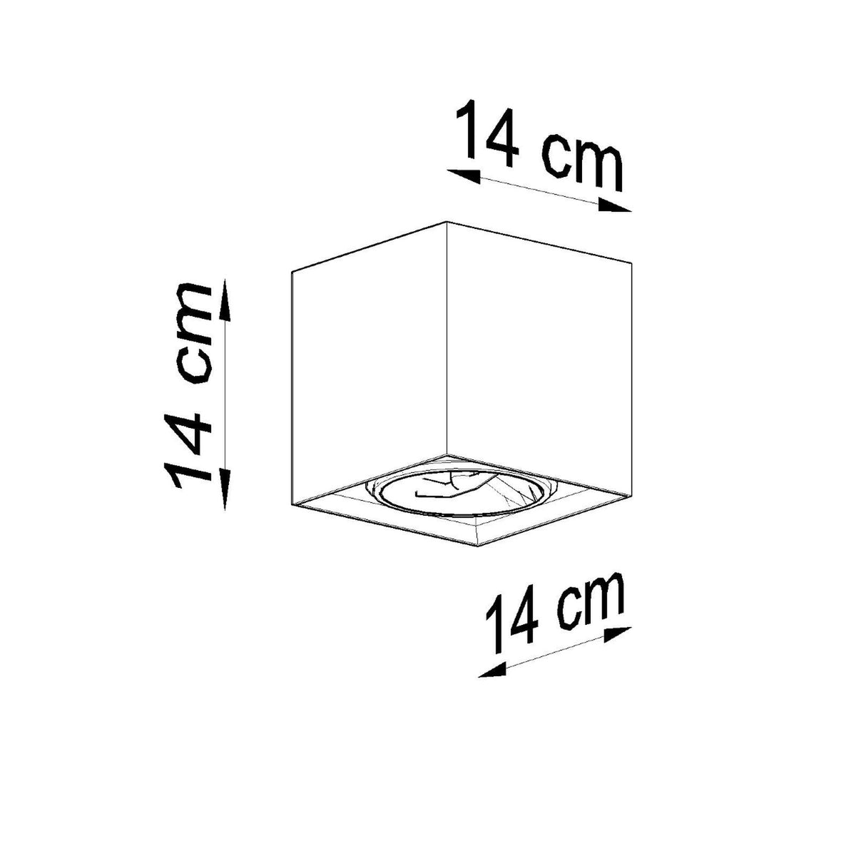 Ceiling lamp VALDE concrete