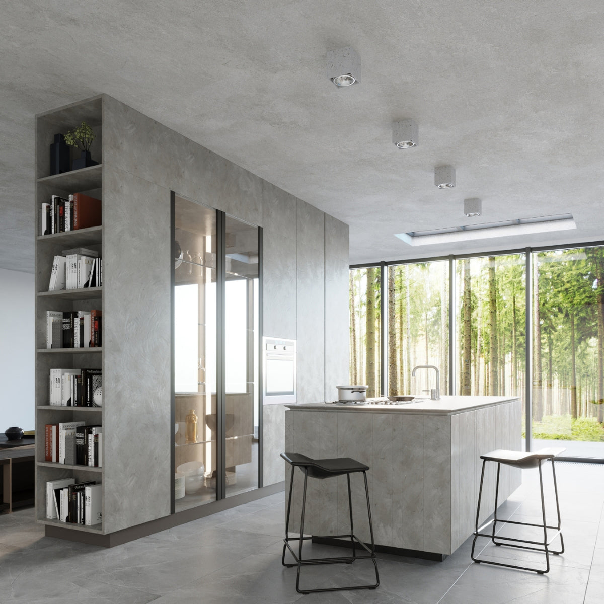 Ceiling lamp VALDE concrete