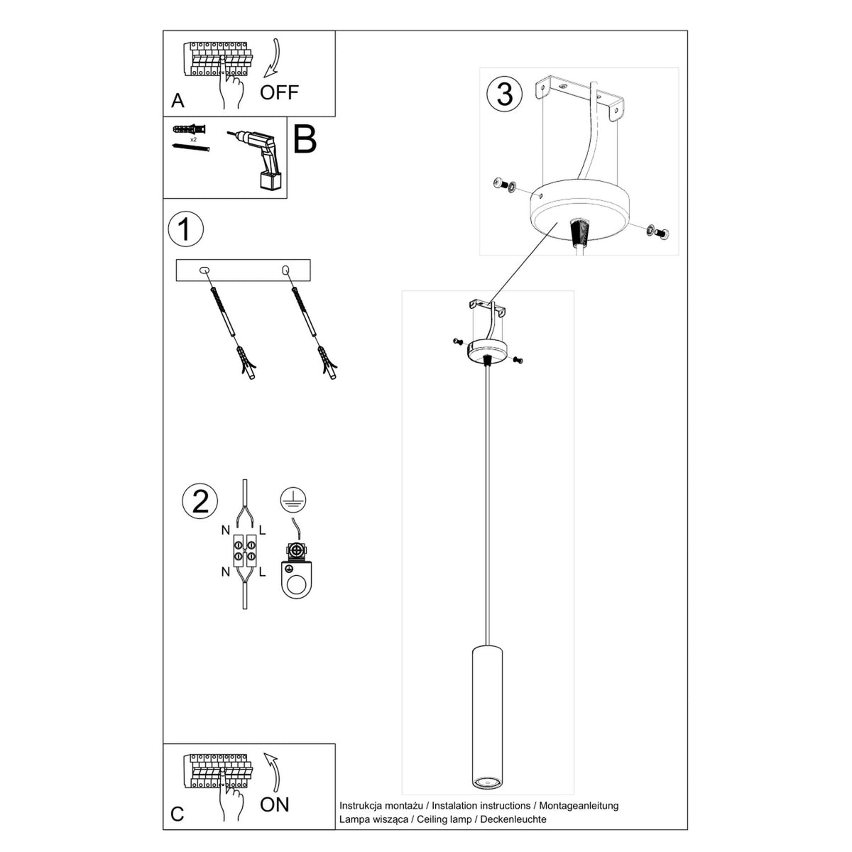 Pendant lamp LUVO 1