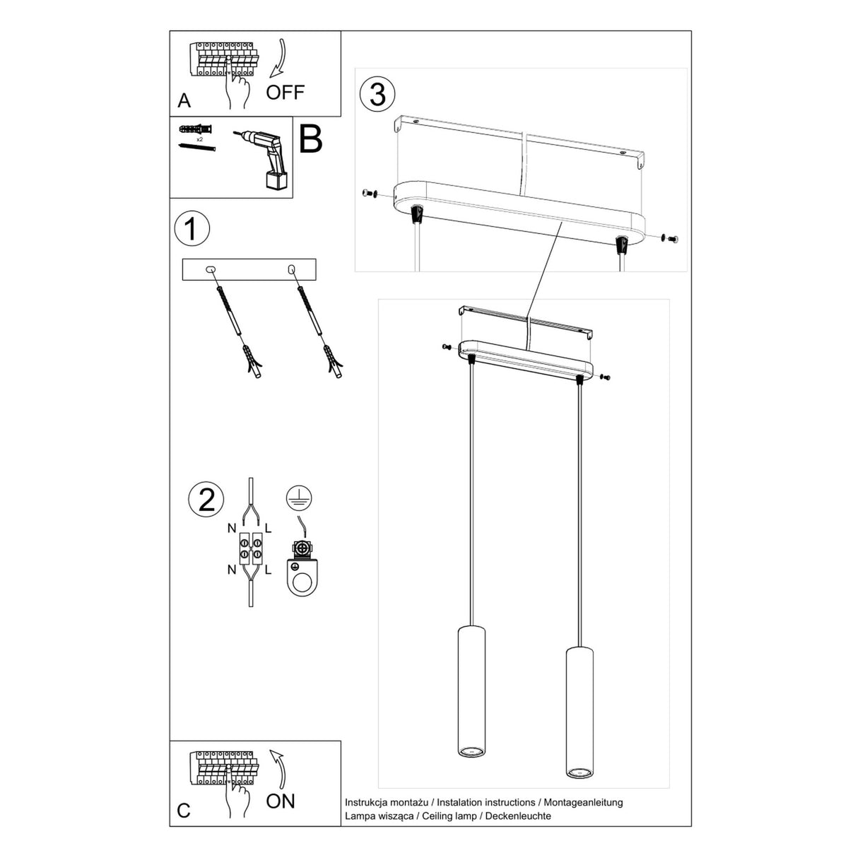 Pendant lamp LUVO 2
