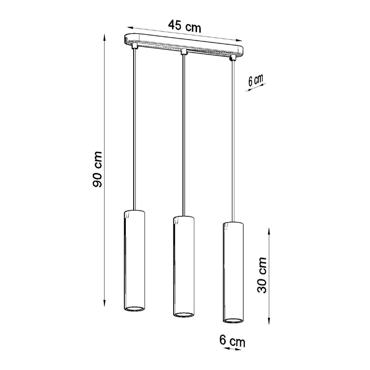 Pendant lamp LUVO 3L
