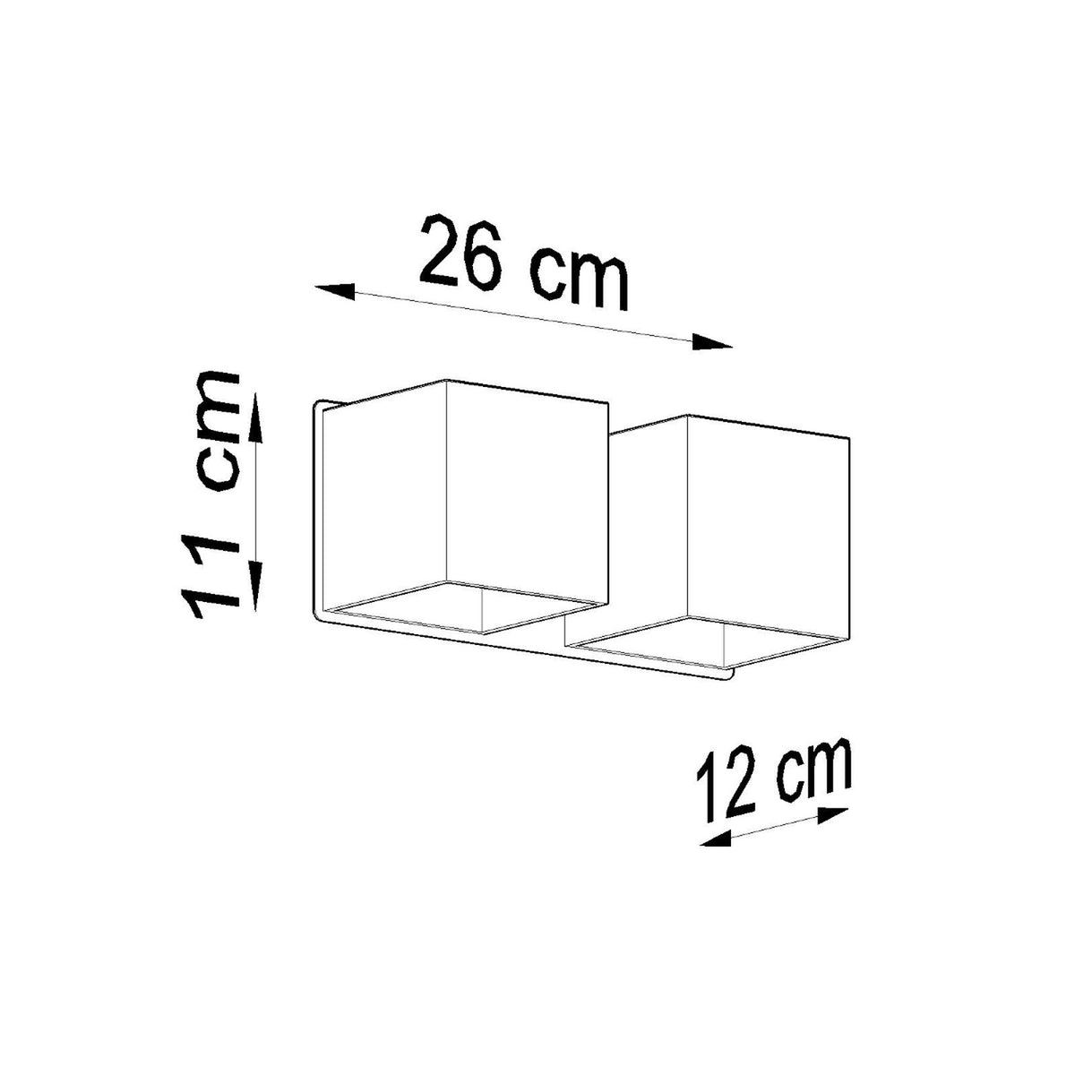 Wall lamp QUAD 2 black
