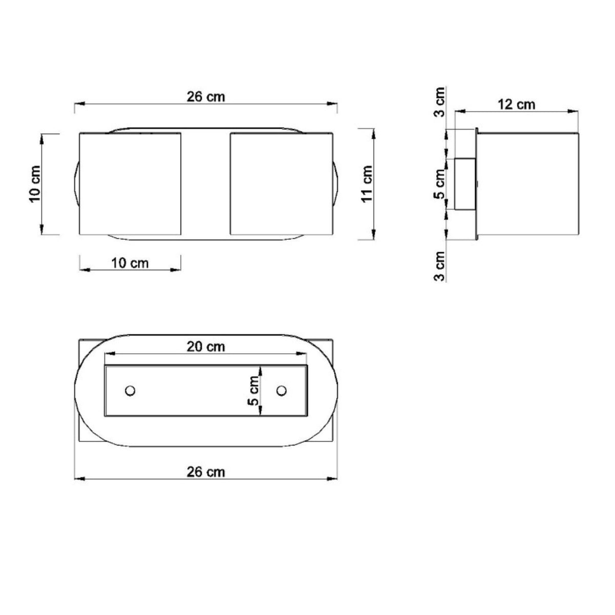 Wall lamp ORBIS 2 grey