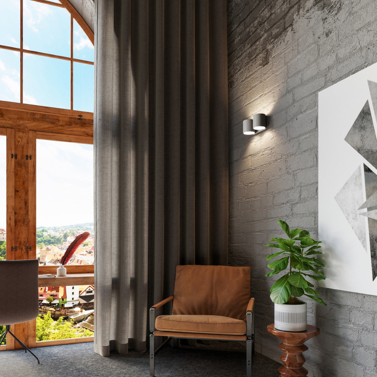 Wall lamp ORBIS 2 grey