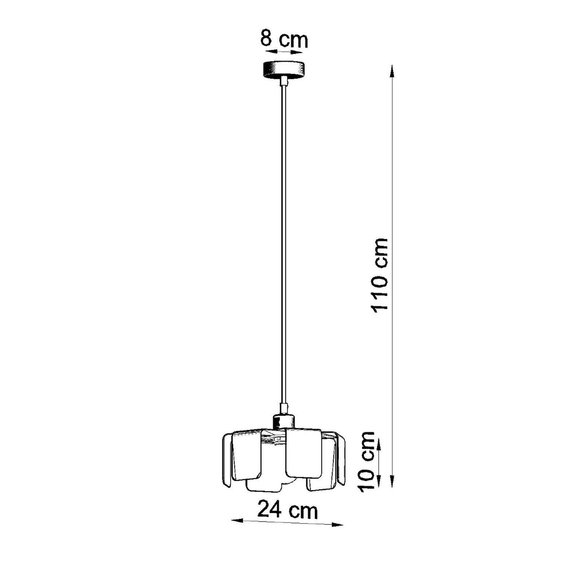 Pendant lamp TULIP black