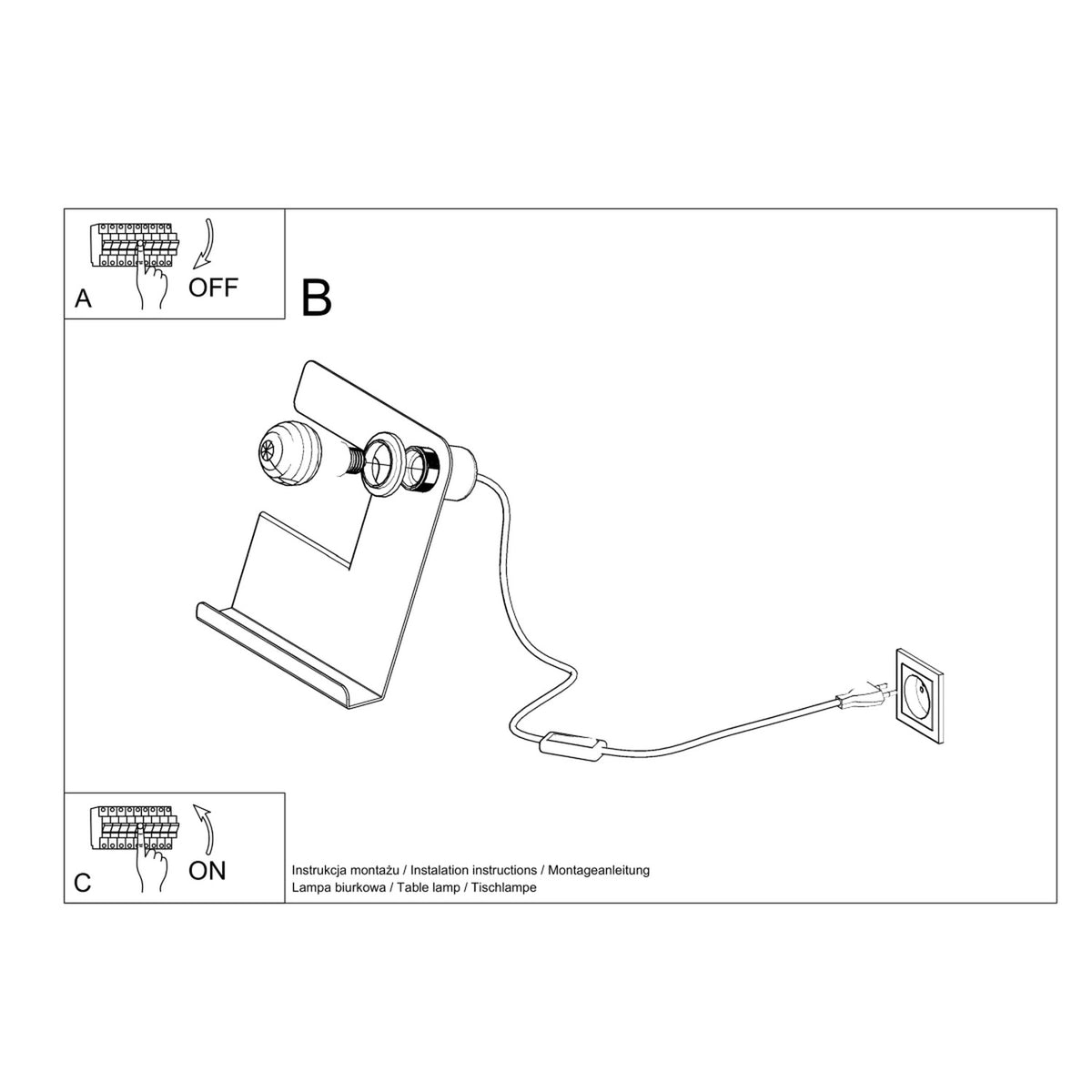 Table lamp INCLINE black