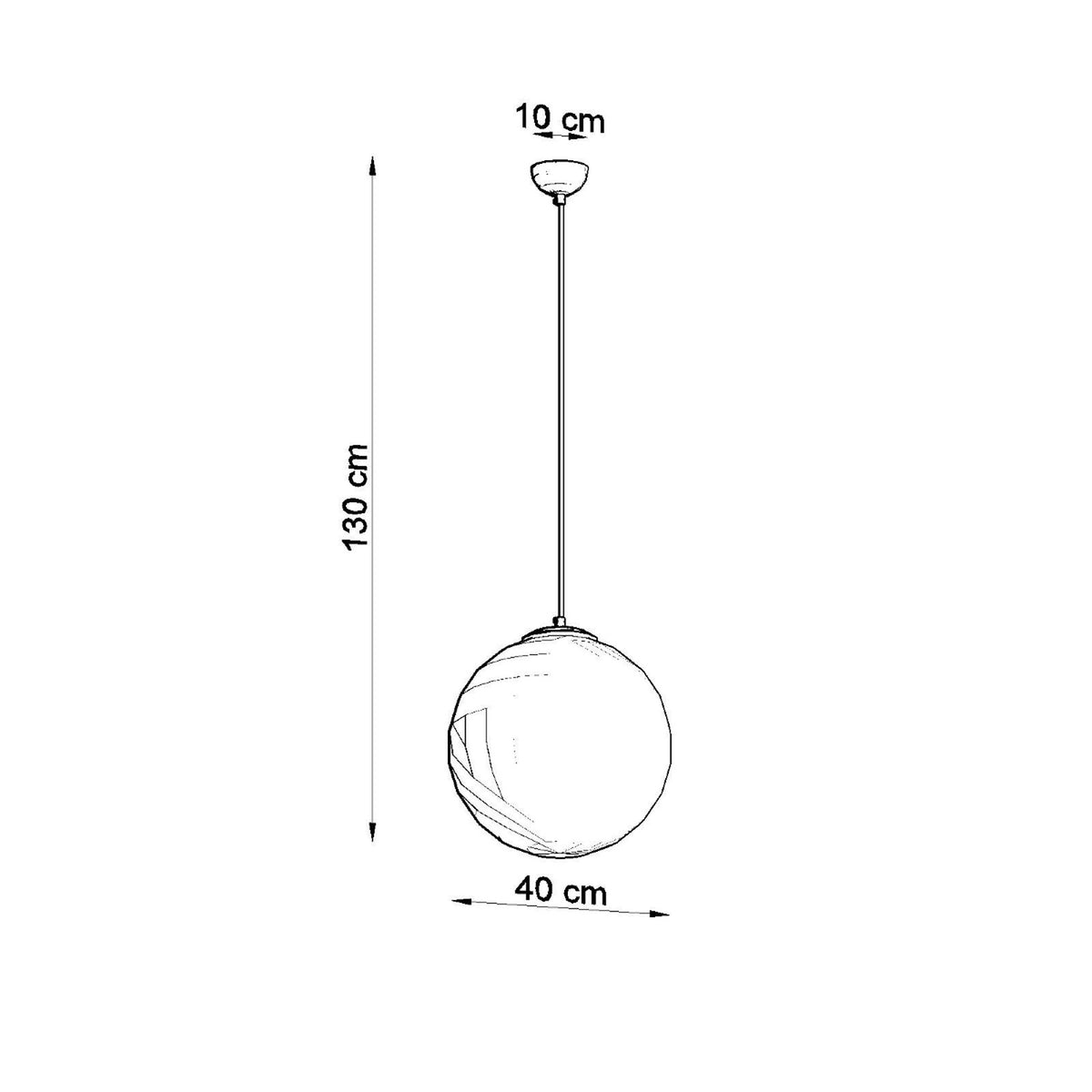 Pendant lamp UGO 40 golden