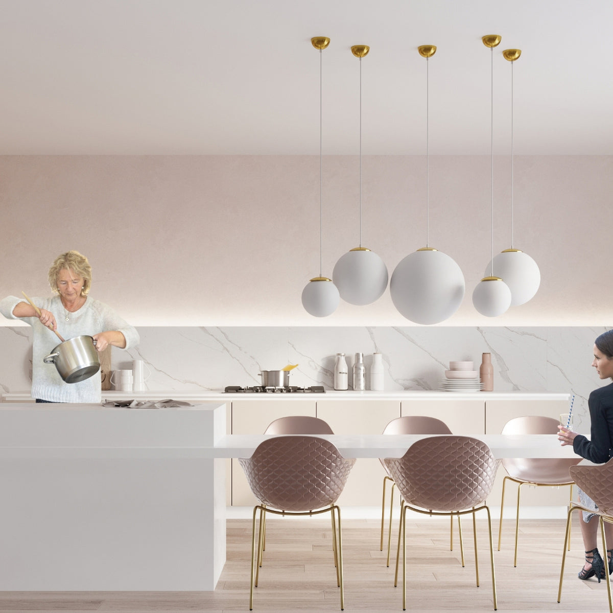 Pendant lamp UGO 40 golden