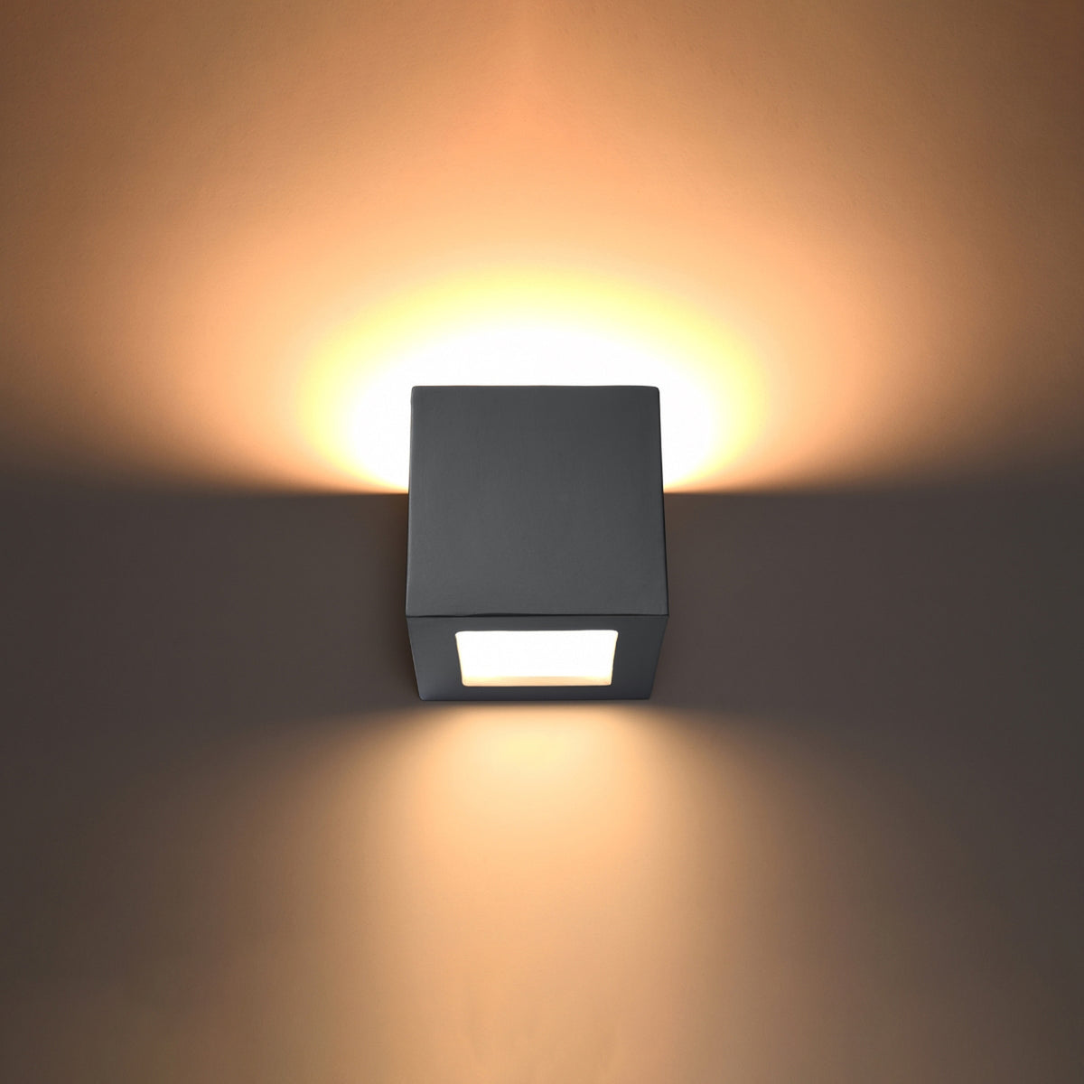 Wall lamp ceramic LEO grey