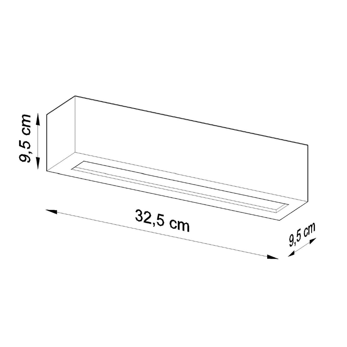 Wall lamp ceramic VEGA black