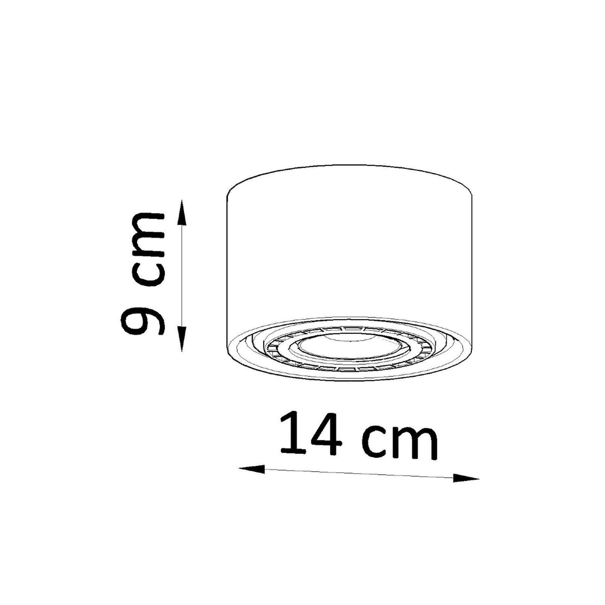 Ceiling lamp BASIC 1 concrete