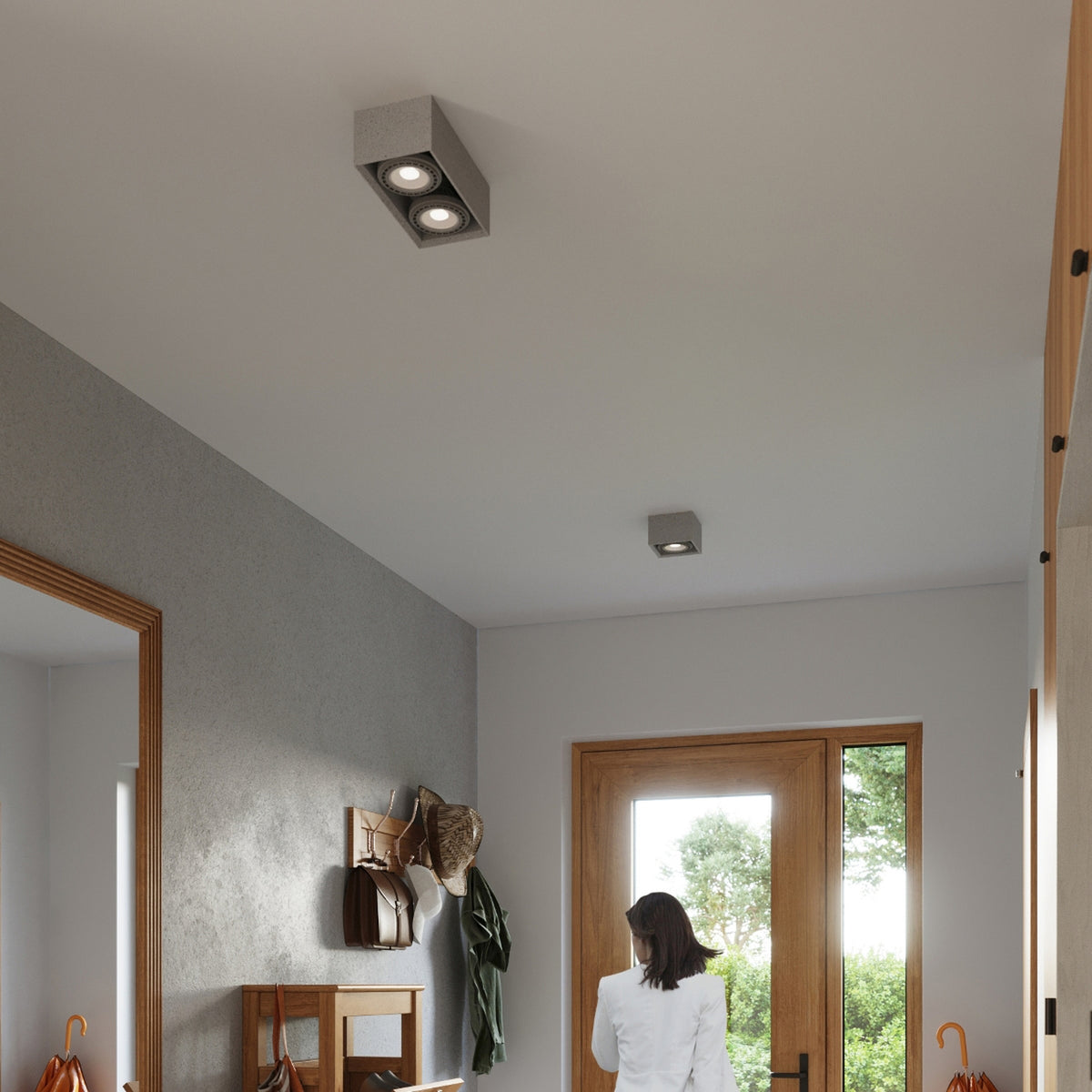 Ceiling lamp QUATRO 1 concrete