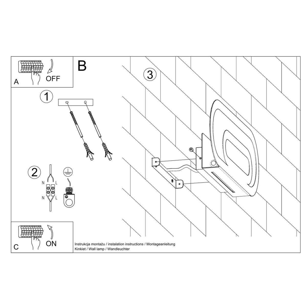 Wall lamp SACCON white