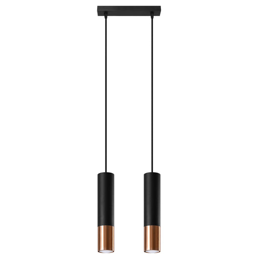 Pendant lamp LOOPEZ 2 black/copper
