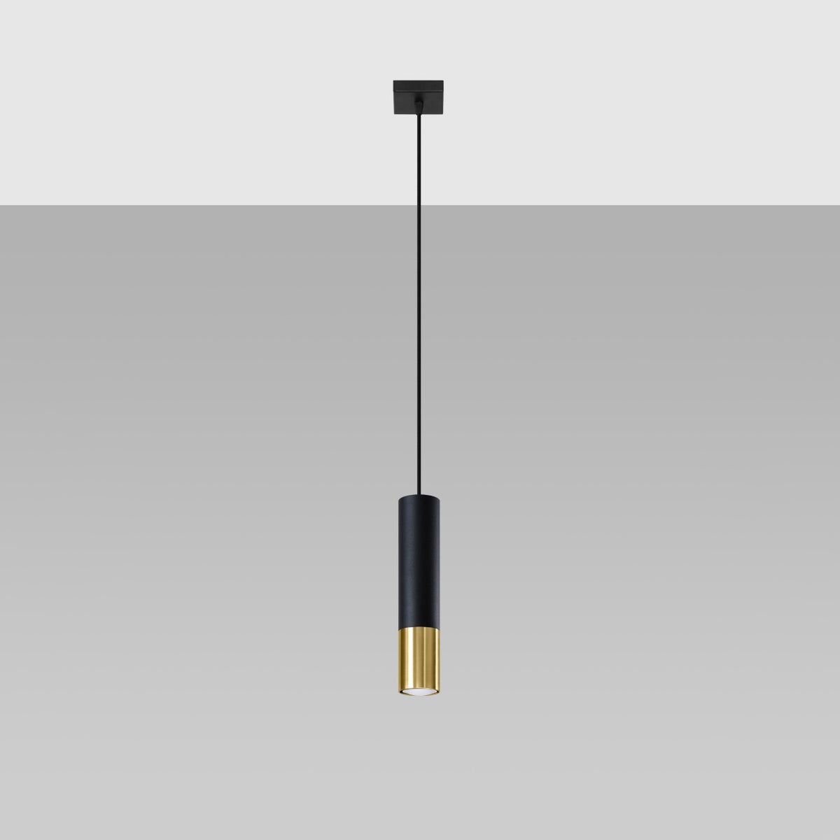 Pendant lamp LOOPEZ 1 black/golden