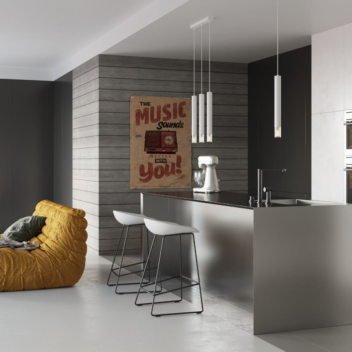 Pendant lamp WEZYR 1 white