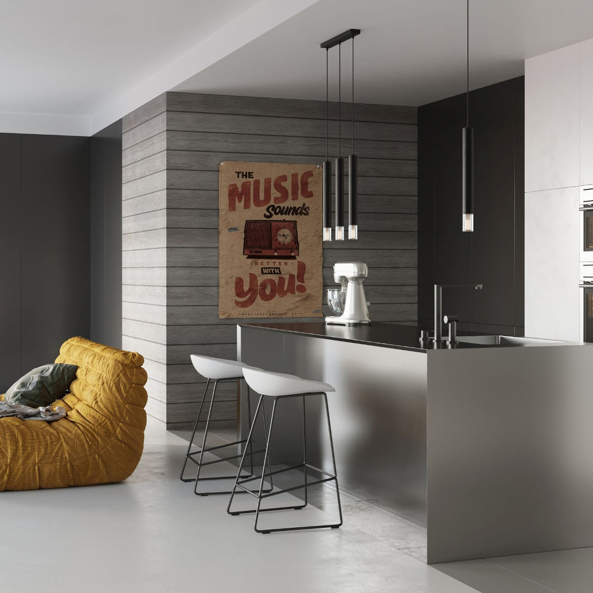 Pendant lamp WEZYR 1 black