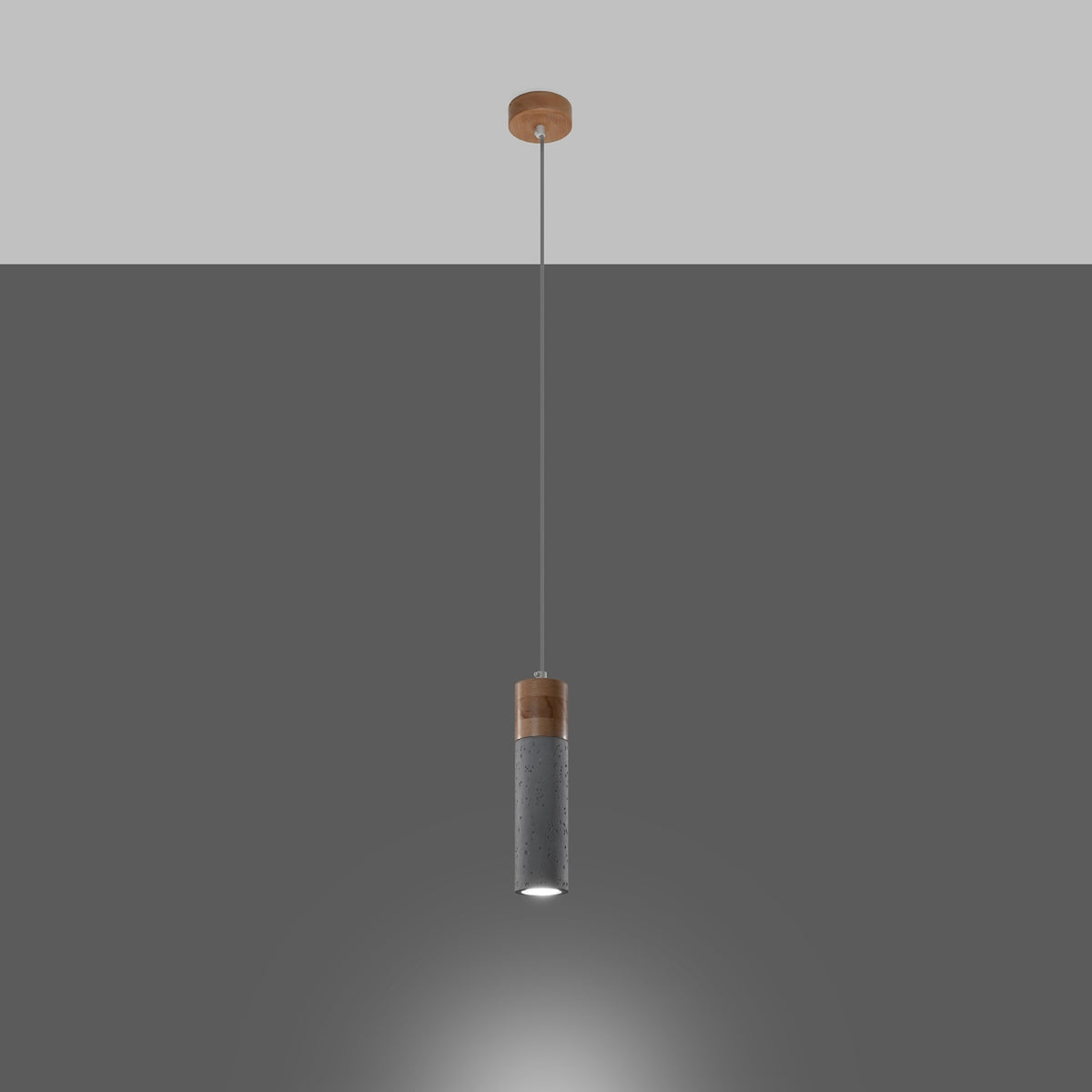 Pendant lamp ZANE 1 grey