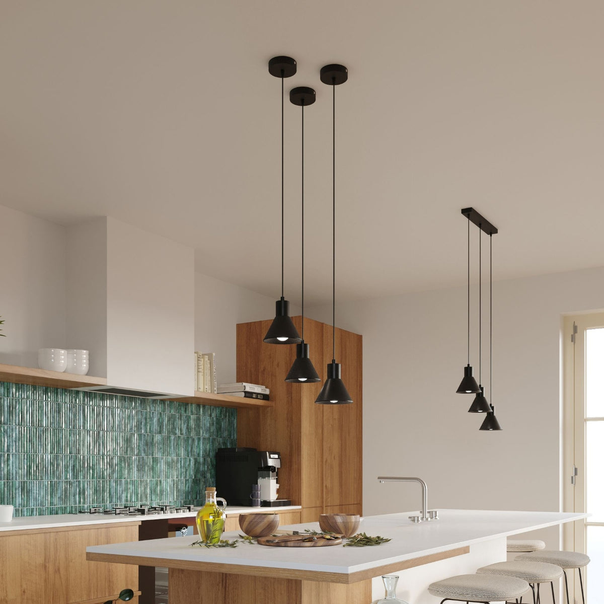 Pendant lamp TALEJA 3 black [E27]