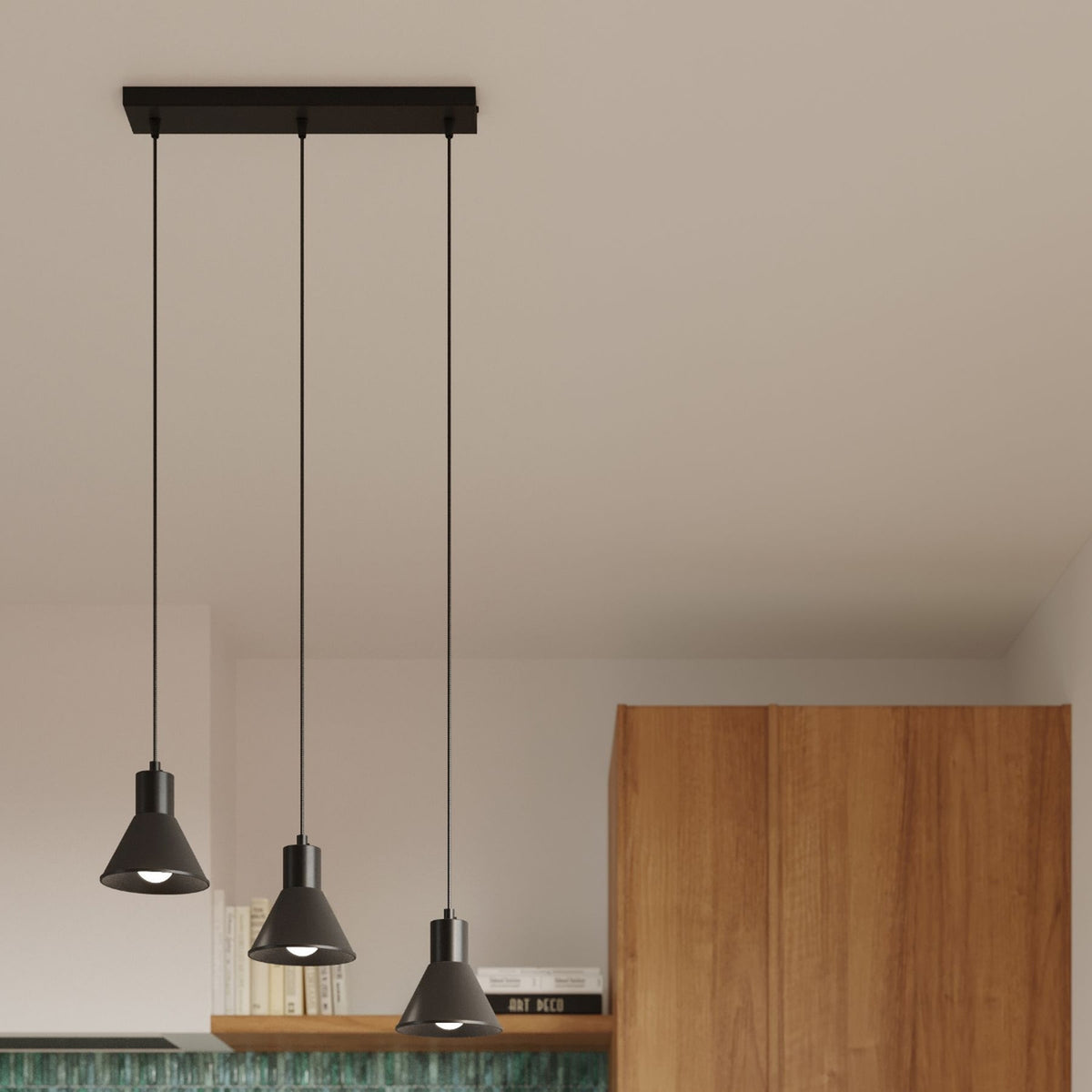 Pendant lamp TALEJA 3 black [E27]