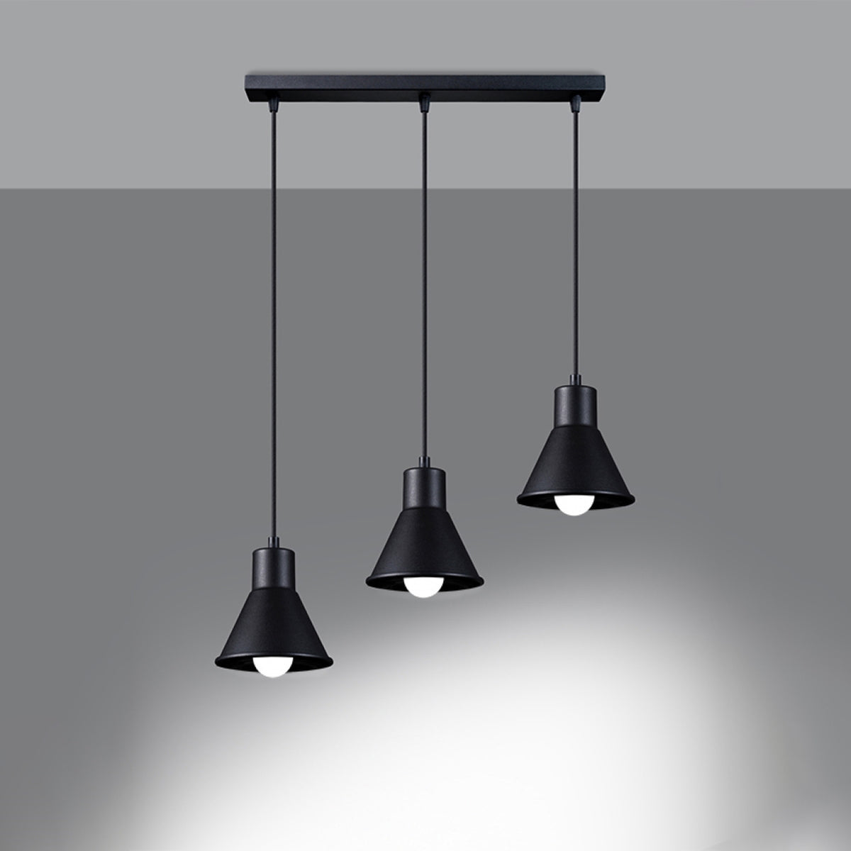 Pendant lamp TALEJA 3 black [E27]