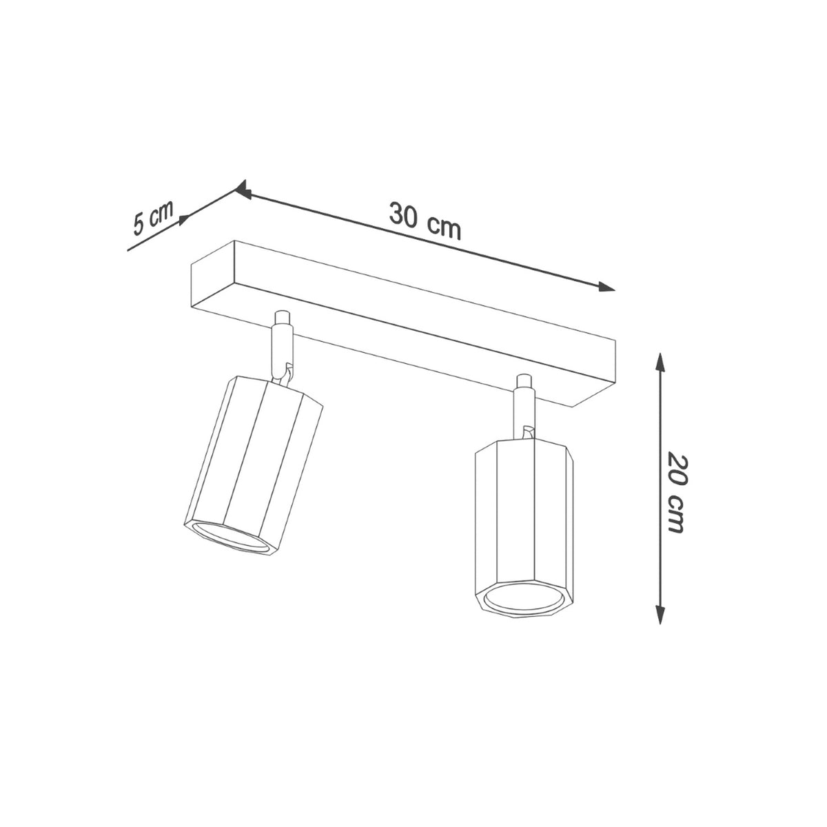 Ceiling lamp ZEKE 2 oak