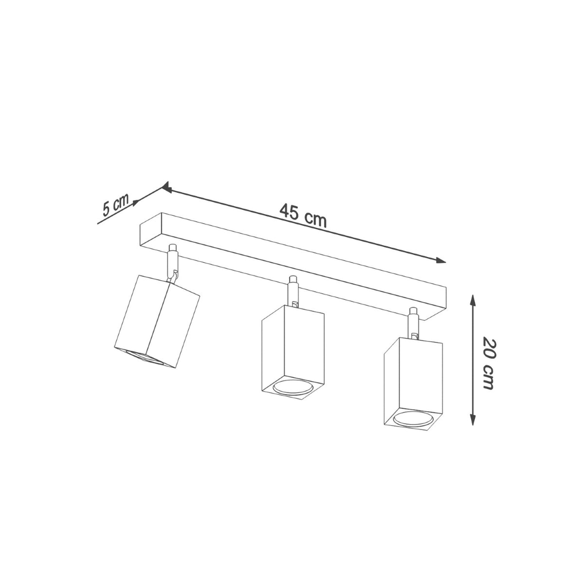 Ceiling lamp KEKE 3 oak