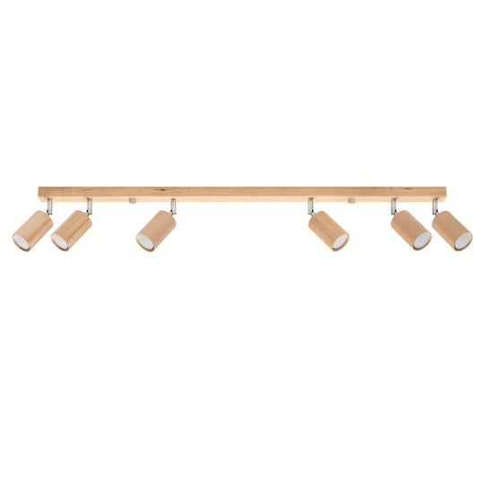Ceiling lamp BERG 6 natural wood