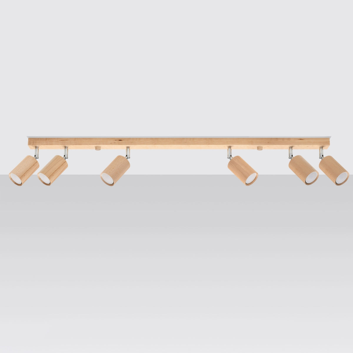 Ceiling lamp BERG 6 natural wood