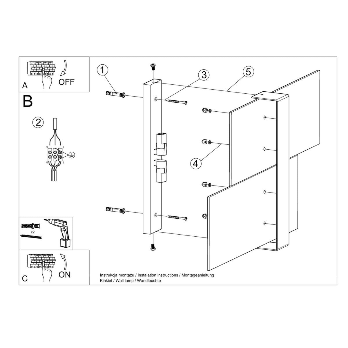 Wall lamp MASSIMO white