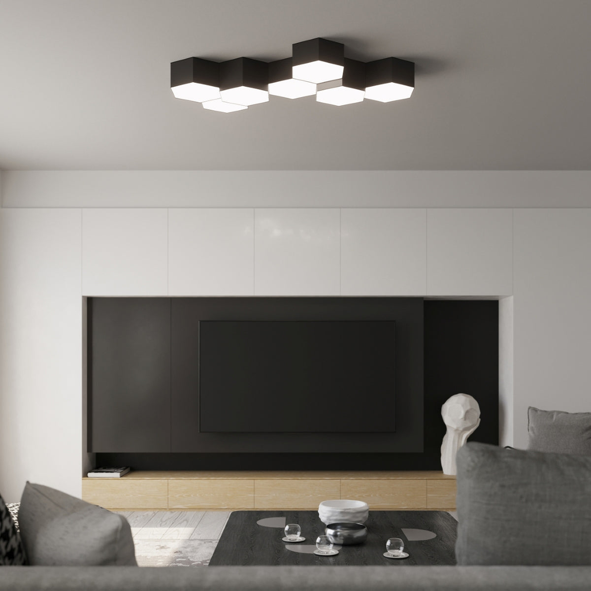 Ceiling lamp SUNDE 11 black