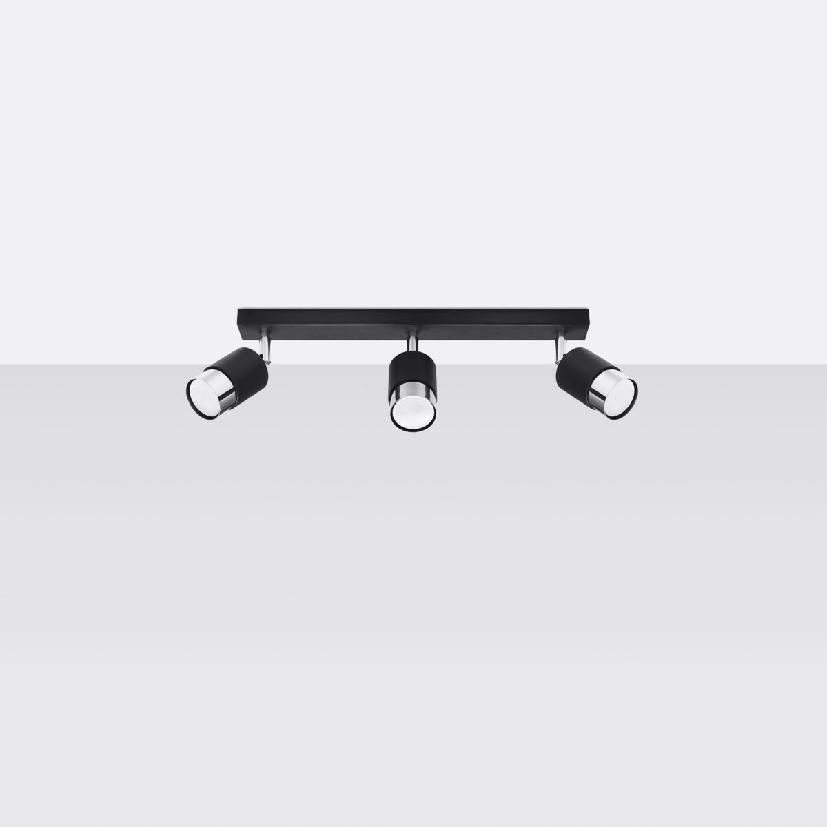 Ceiling lamp NERO 3 black/chrome