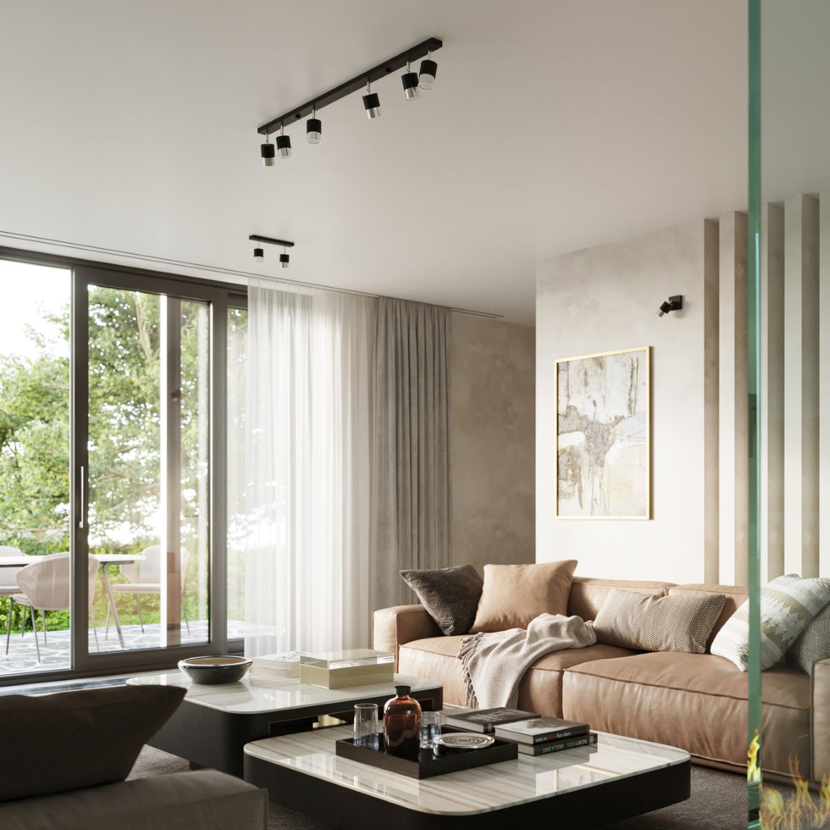 Ceiling lamp NERO 4 black/chrome