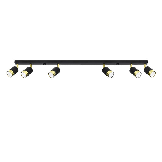 Ceiling lamp NERO 6 black/golden