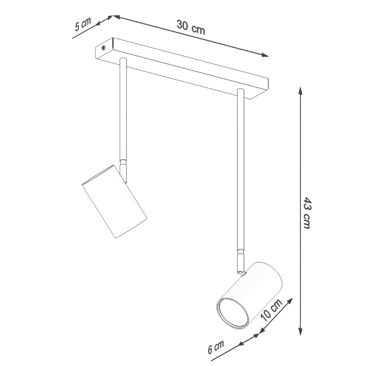Ceiling lamp NORANO 2 black