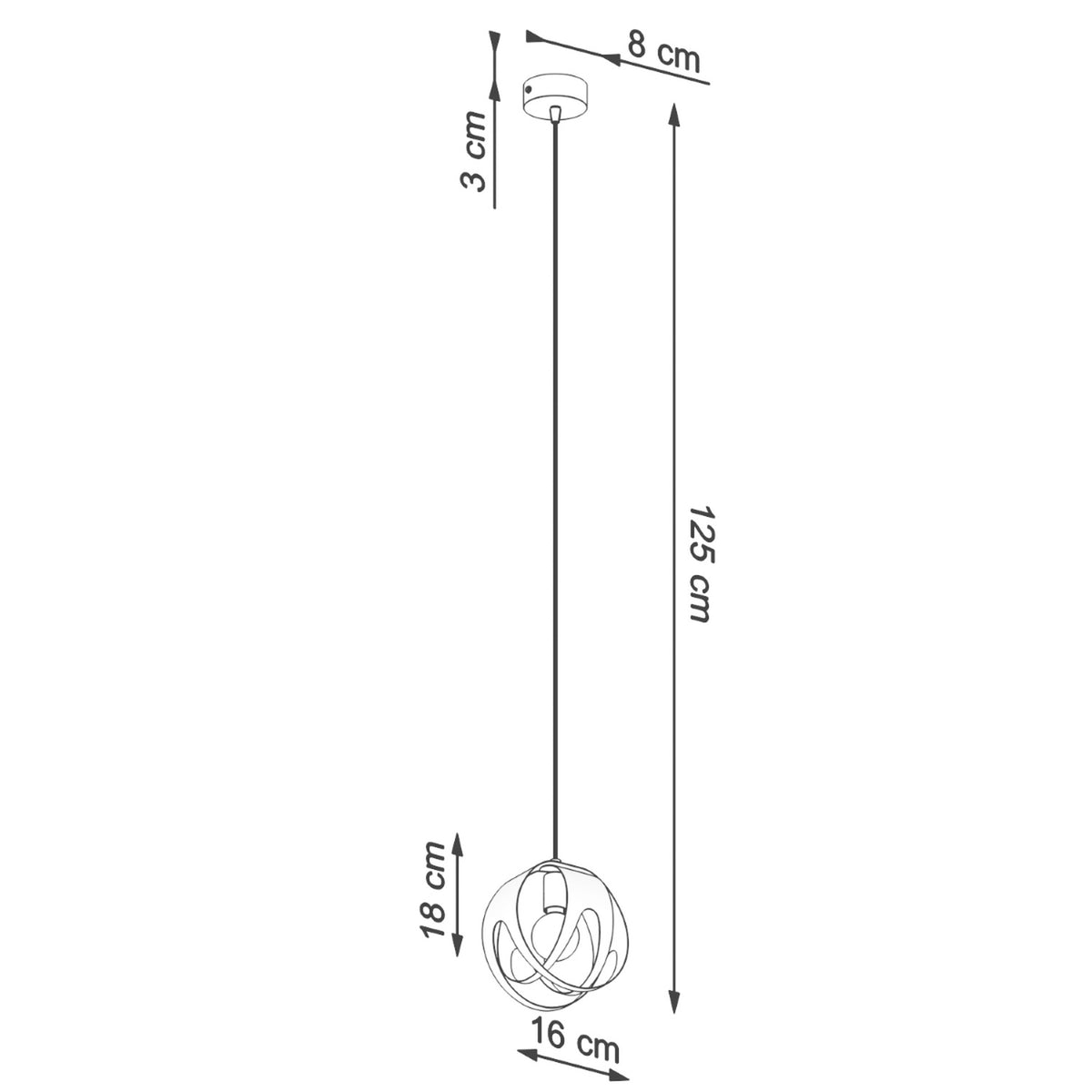 Pendant lamp TULOS 1 white