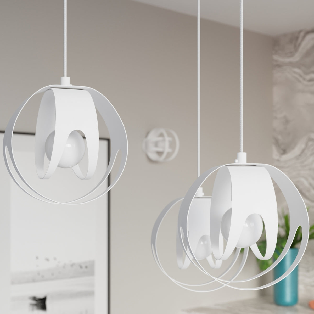 Pendant lamp TULOS 3L white
