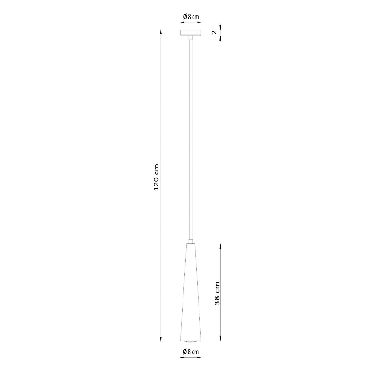 Pendant lamp SULA 1 natural wood